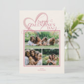 Modern Elegant Chic Photo Galentine's Day Card (Stehend Vorderseite)