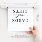 Modern Elegant Classic Cards and Gifts Sign Poster