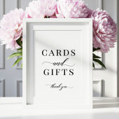 Modern Elegant Classic Cards and Gifts Sign Poster