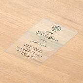 Modern Elegant Coastal Bridal Shower  Acryleinladungen (Ablage )