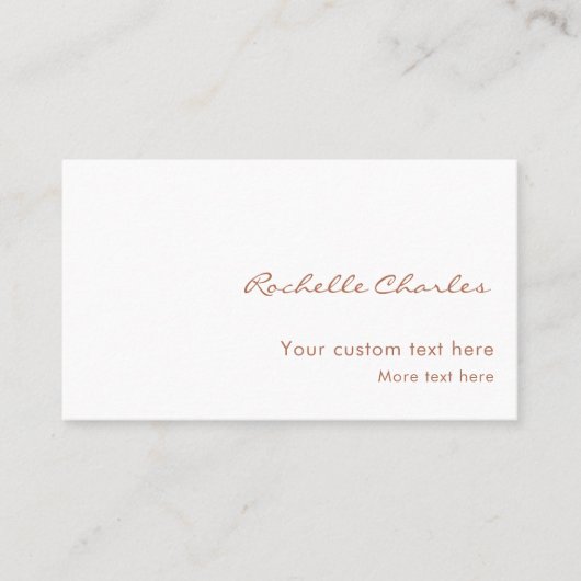 Modern Elegant Copper QR Code Professional  Visitenkarte (Vorderseite)