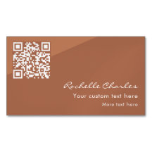 Modern Elegant Copper Tan QR Code 