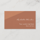 Modern Elegant Copper Tan QR Code Visitenkarte (Vorderseite)