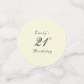 Modern Elegant Cream 21st Birthday Party Konfetti (Klein Vorderseite)