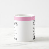 Modern Elegant Custom Bride To Be Boarding Pass Kaffeetasse (Mittel)