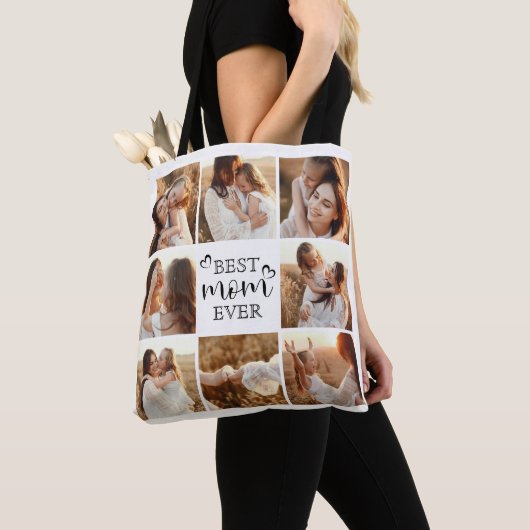 Modern Elegant Custom Family Photo Gift for Mom Tasche (Von Nahem)