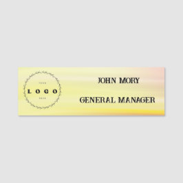 modern Elegant Custom Name Title Employee  Namensschild