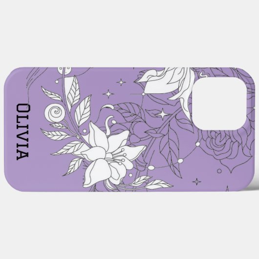 Modern elegant cute girly simple florals Case-Mate iPhone hülle (Rückseite (Horizontal))