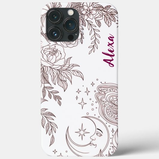 Modern elegant cute girly simple florals Case-Mate iPhone hülle (Rückseite)
