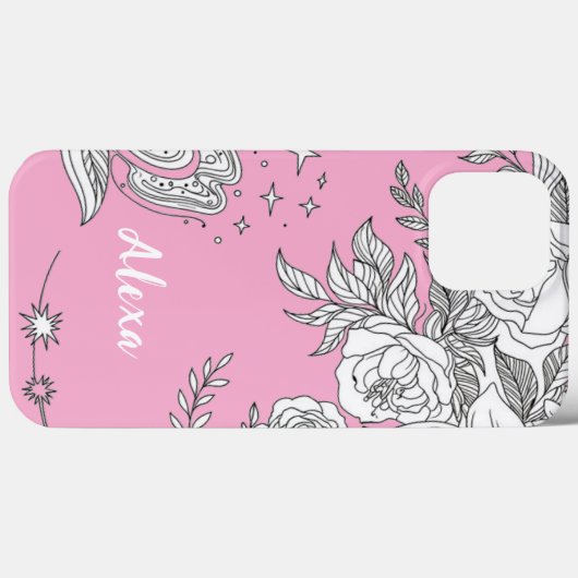 Modern elegant cute girly simple florals Case-Mate iPhone hülle (Rückseite (Horizontal))