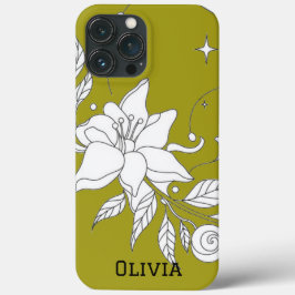 Modern elegant cute girly simple florals Case-Mate iPhone hülle