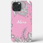 Modern elegant cute girly simple florals Case-Mate iPhone hülle (Rückseite)