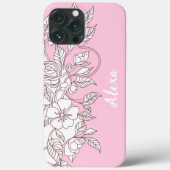 Modern elegant cute girly simple florals Case-Mate iPhone hülle (Rückseite)