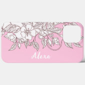 Modern elegant cute girly simple florals Case-Mate iPhone hülle (Rückseite (Horizontal))