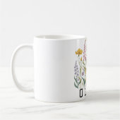 Modern elegant cute girly simple wildflowers kaffeetasse (Links)