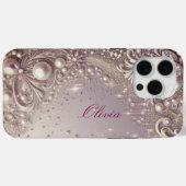 Modern elegant cute golden pearls Valentine’s Day Case-Mate iPhone Hülle (Rückseite (Horizontal))