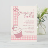 Modern Elegant Cute Pink Typography Galentines Day Einladung (Stehend Vorderseite)