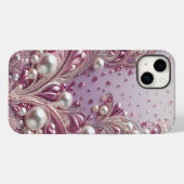 Modern elegant cute purple pearls Valentine’s Day Case-Mate iPhone Hülle (Rückseite (Horizontal))