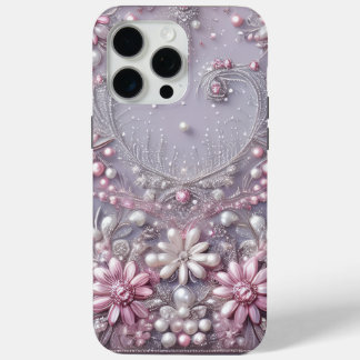 Modern elegant cute purple pearls Valentine’s Day Case-Mate iPhone Hülle
