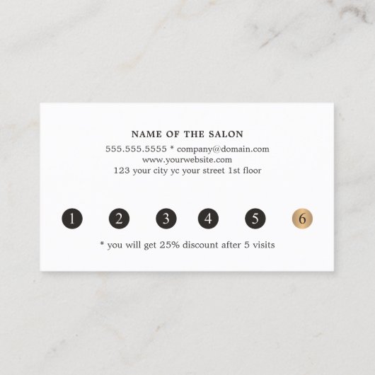 Modern Elegant Dark falsch Gold Heart Beauty Loyal Treuekarte (Rückseite)