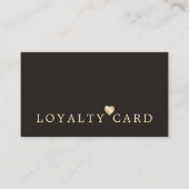Modern Elegant Dark falsch Gold Heart Beauty Loyal Treuekarte (Vorderseite)