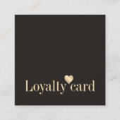 Modern Elegant Dark falsch Gold Heart Beauty Loyal Treuekarte (Vorderseite)