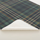 Modern Elegant Dark Green Plaid  Sherpadecke (3/4)