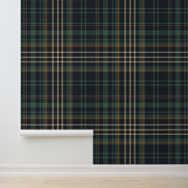 Modern Elegant Dark Green Plaid Tapete