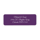 Modern Elegant Deep Plum Purple Return Address (Vorne)