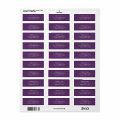 Modern Elegant Deep Plum Purple Return Address (Vorne)