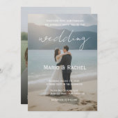 Modern Elegant  Editable Names Wedding Invitation Einladung (Vorne/Hinten)