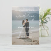 Modern Elegant  Editable Names Wedding Invitation Einladung (Stehend Vorderseite)