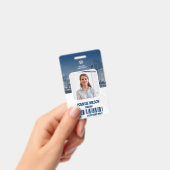 Modern Elegant Employee Foto ID name Ausweis (Handheld)