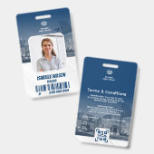 Modern Elegant Employee Foto ID name Ausweis (Vorder- & Rückseite)