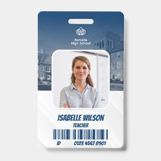 Modern Elegant Employee Foto ID name Ausweis (Vorderseite)