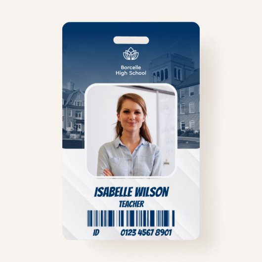 Modern Elegant Employee Foto ID name Ausweis (Vorderseite)