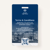 Modern Elegant Employee Foto ID name Ausweis (Rückseite)