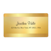 Modern Elegant Falsch Gold Cool Script Template (Vorne)