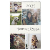 Modern Elegant Family Photo Calendar Kalender (Titelbild)