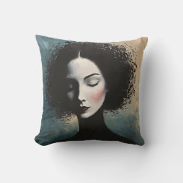 Modern Elegant Female Portrait Art Kissen