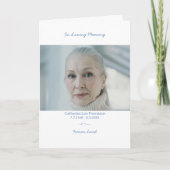 Modern Elegant Funeral Program With Photo Programm (Vorderseite)