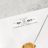 Modern Elegant Future MR and MRS Hearts Script