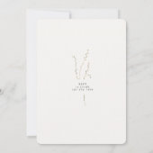 Modern Elegant Gold & Black Calligraphy Baptism  Einladung (Rückseite)