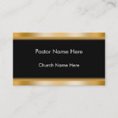 Modern Elegant Gold Custom Text Church Pastor Visitenkarte (Vorderseite)