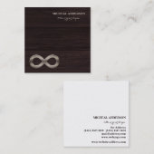 Modern Elegant Gold Infinity Symbol Wood  Quadratische Visitenkarte (Vorne/Hinten)