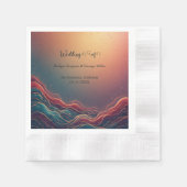 Modern Elegant Gold Marble Navy Terracotta Wedding Serviette (Vorderseite)