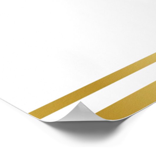 Modern Elegant Gold Script Wedding Welcome Poster (Ecke)