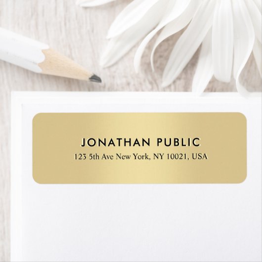 Modern Elegant Gold Template Return Address (Insitu)