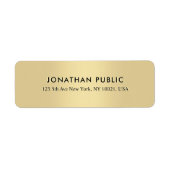 Modern Elegant Gold Template Return Address (Vorne)