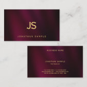 Modern Elegant Gold Text Monogram Create Your Own Visitenkarte (Vorne/Hinten)